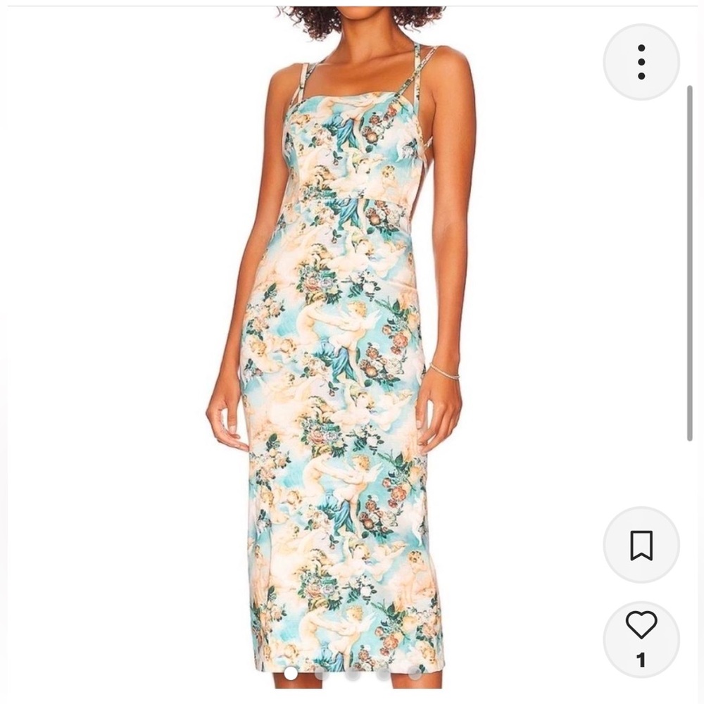 NWT LPA Angelica midi dress in cherub multi